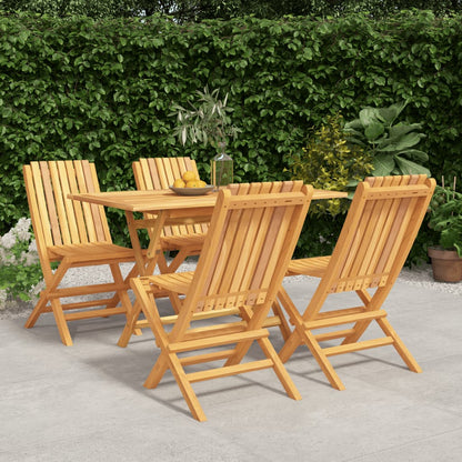 Set da Pranzo per Giardino 5 pz in Legno Massello di Teak | homemem39