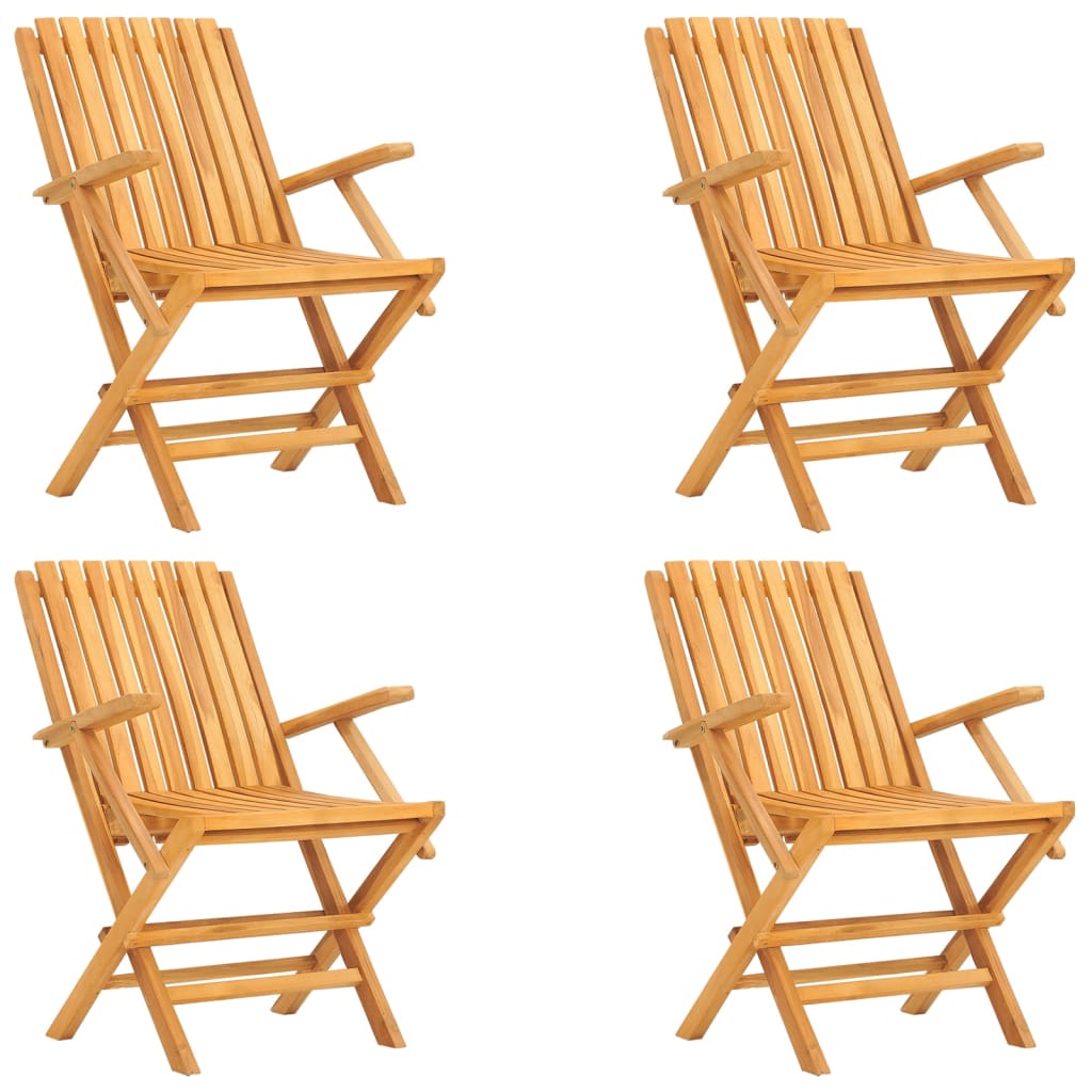 Set da Pranzo per Giardino 5 pz in Legno Massello di Teak | homemem39