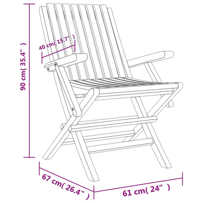 Set da Pranzo per Giardino 5 pz in Legno Massello di Teak | homemem39