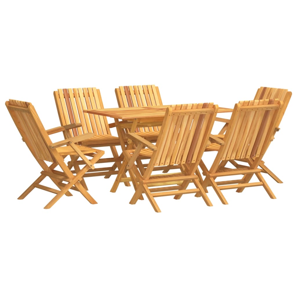 Set da Pranzo da Giardino 7 pz in Legno Massello di Teak | homemem39