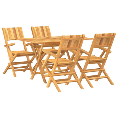 Set da Pranzo per Giardino 5 pz in Legno Massello di Teak | homemem39