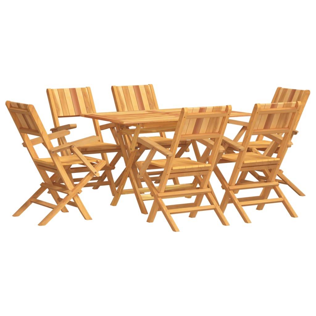 Set da Pranzo da Giardino 7 pz in Legno Massello di Teak - homemem39