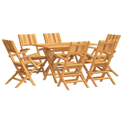Set da Pranzo da Giardino 7 pz in Legno Massello di Teak - homemem39