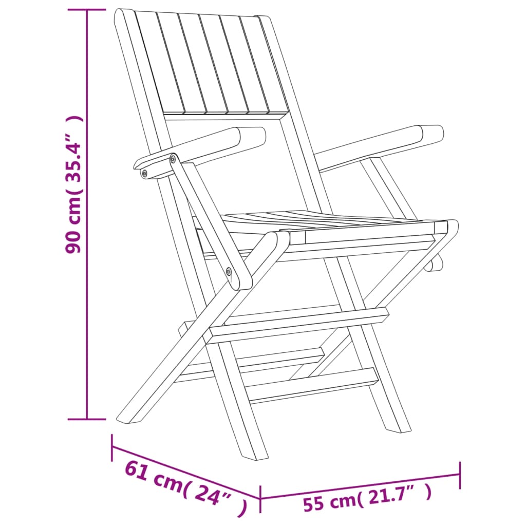 Set da Pranzo da Giardino 7 pz in Legno Massello di Teak | homemem39