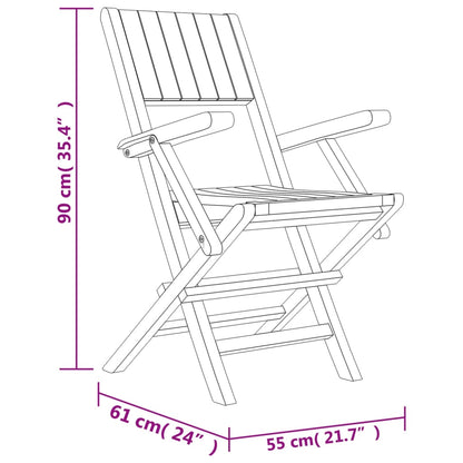 Set da Pranzo da Giardino 7 pz in Legno Massello di Teak | homemem39