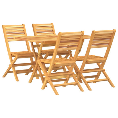 Set da Pranzo per Giardino 5 pz in Legno Massello di Teak | homemem39