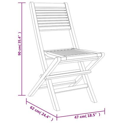 Set da Pranzo per Giardino 5 pz in Legno Massello di Teak | homemem39