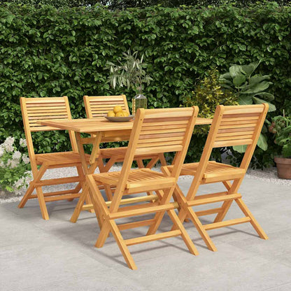 Set da Pranzo per Giardino 5 pz in Legno Massello di Teak | homemem39