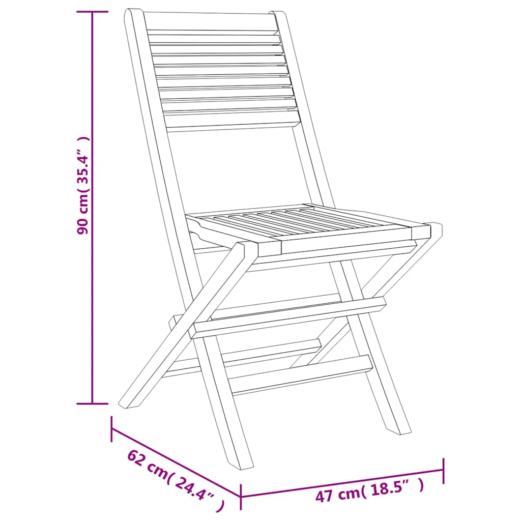 Set da Pranzo da Giardino 7 pz in Legno Massello di Teak | homemem39