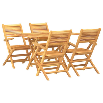 Set da Pranzo per Giardino 5 pz in Legno Massello di Teak | homemem39