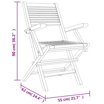 Set da Pranzo per Giardino 5 pz in Legno Massello di Teak | homemem39