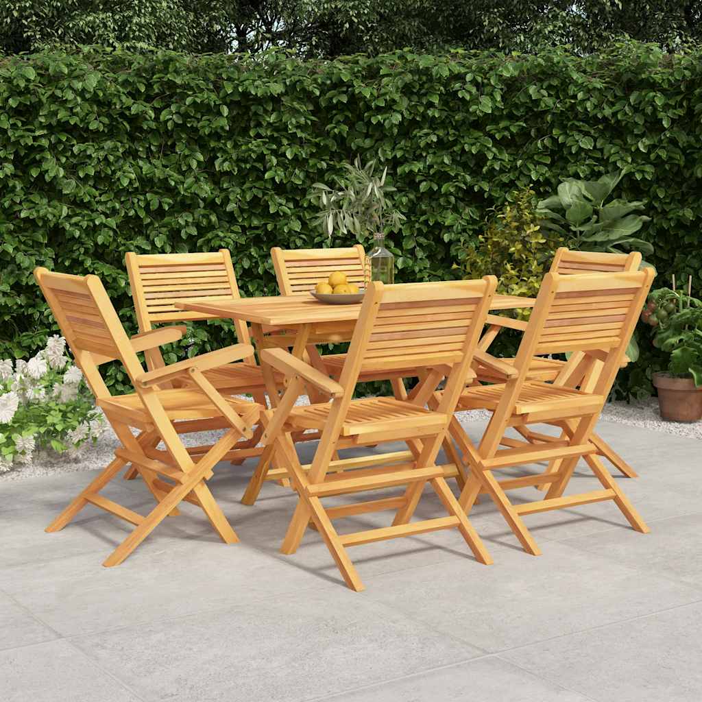 Set da Pranzo da Giardino 7 pz in Legno Massello di Teak | homemem39