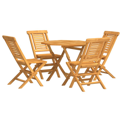 Set da Pranzo per Giardino 5 pz in Legno Massello di Teak | homemem39