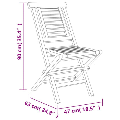 Set da Pranzo per Giardino 5 pz in Legno Massello di Teak | homemem39