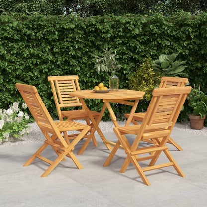 Set da Pranzo per Giardino 5 pz in Legno Massello di Teak | homemem39
