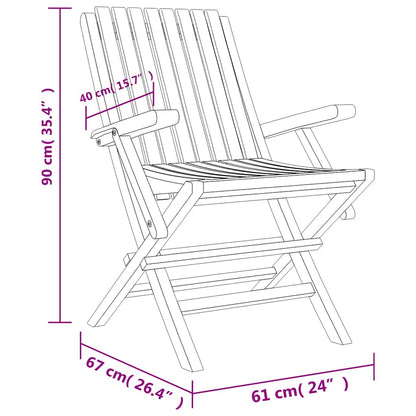 Set da Pranzo per Giardino 5 pz in Legno Massello di Teak | homemem39