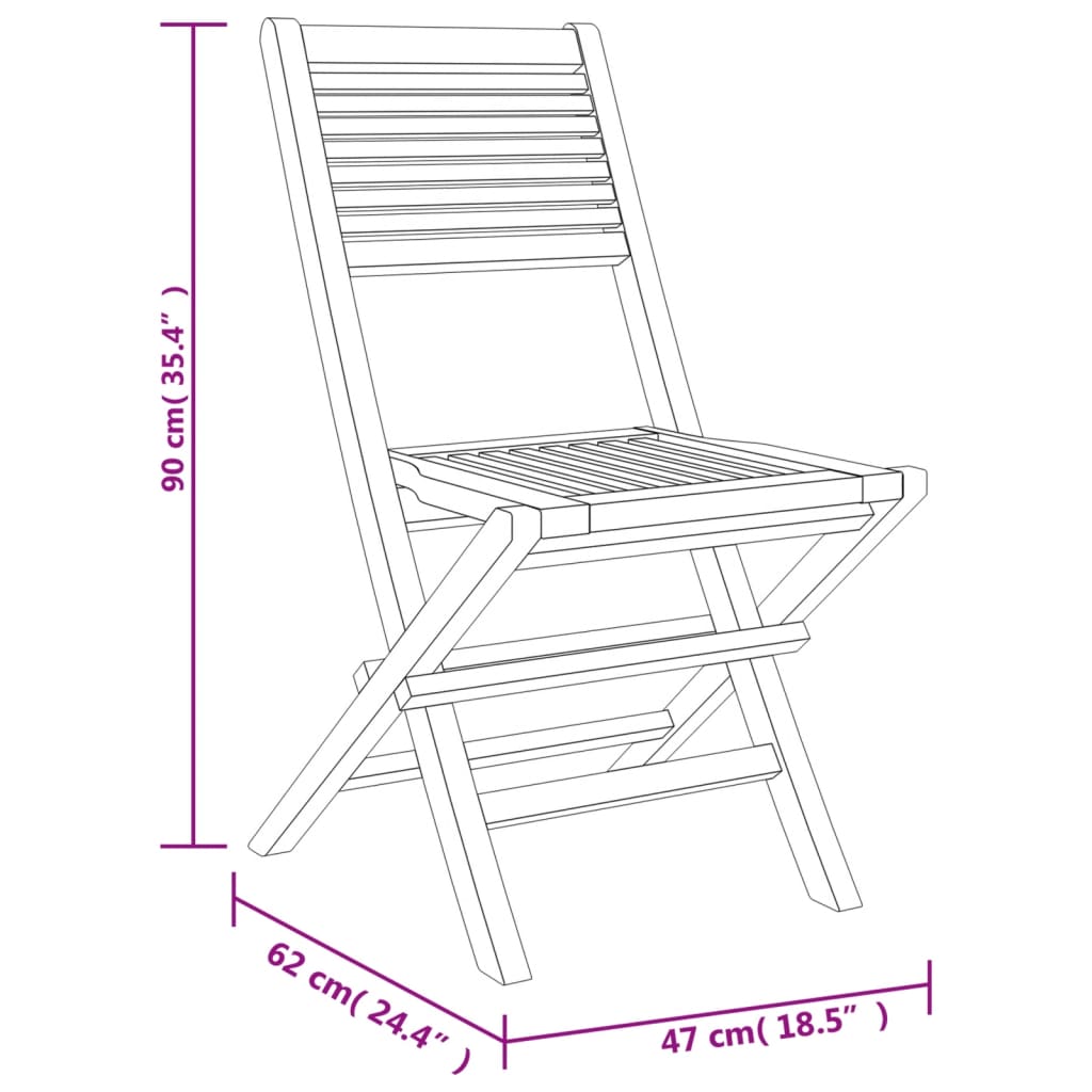 Set da Pranzo per Giardino 5 pz in Legno Massello di Teak | homemem39