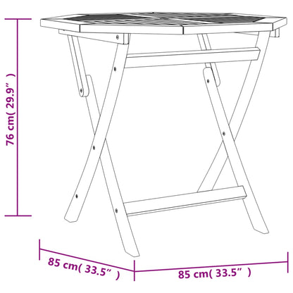 Set da Pranzo per Giardino 5 pz in Legno Massello di Teak | homemem39
