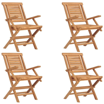 Set da Pranzo per Giardino 5 pz in Legno Massello di Teak | homemem39