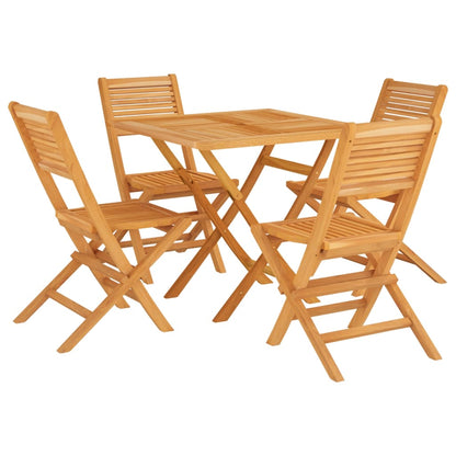 Set da Pranzo per Giardino 5 pz in Legno Massello di Teak | homemem39