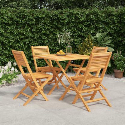 Set da Pranzo per Giardino 5 pz in Legno Massello di Teak | homemem39
