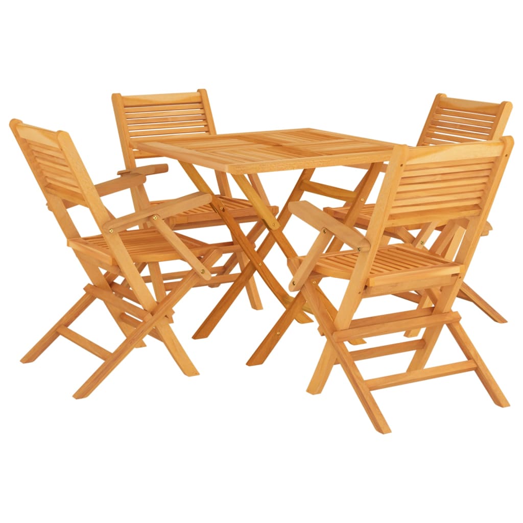 Set da Pranzo per Giardino 5 pz in Legno Massello di Teak | homemem39