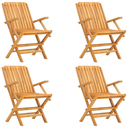 Sedie da Giardino Pieghevoli 4pz 61x67x90cm Legno Massello Teak - homemem39