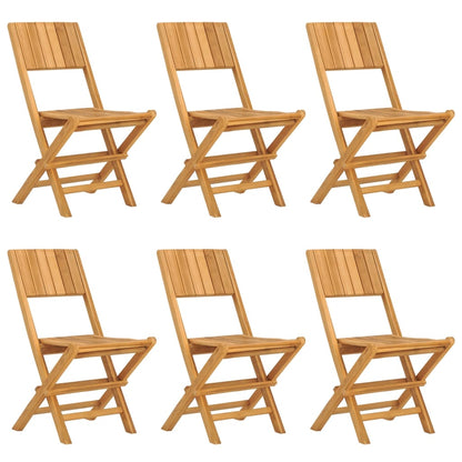 Sedie da Giardino Pieghevoli 6pz 47x61x90cm Legno Massello Teak - homemem39