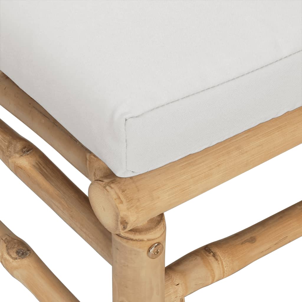 Set Salotto da Giardino 7pz con Cuscini Grigio Chiaro Bambù | homemem39