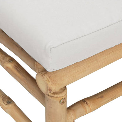 Set Salotto da Giardino 8pz con Cuscini Grigio Chiaro Bambù | homemem39