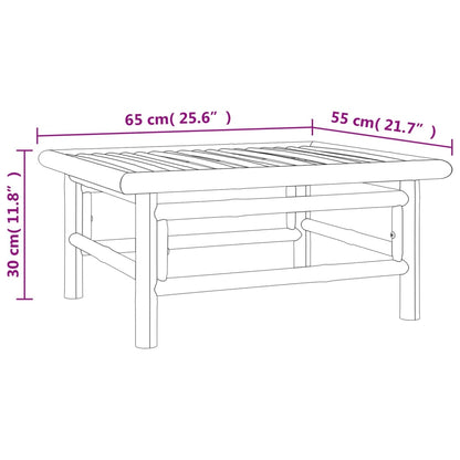 Set Salotto da Giardino 7pz con Cuscini Tortora Bambù | homemem39