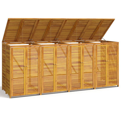 Copribidone Quadruplo 210x89x117 cm in Legno Massello di Acacia - homemem39