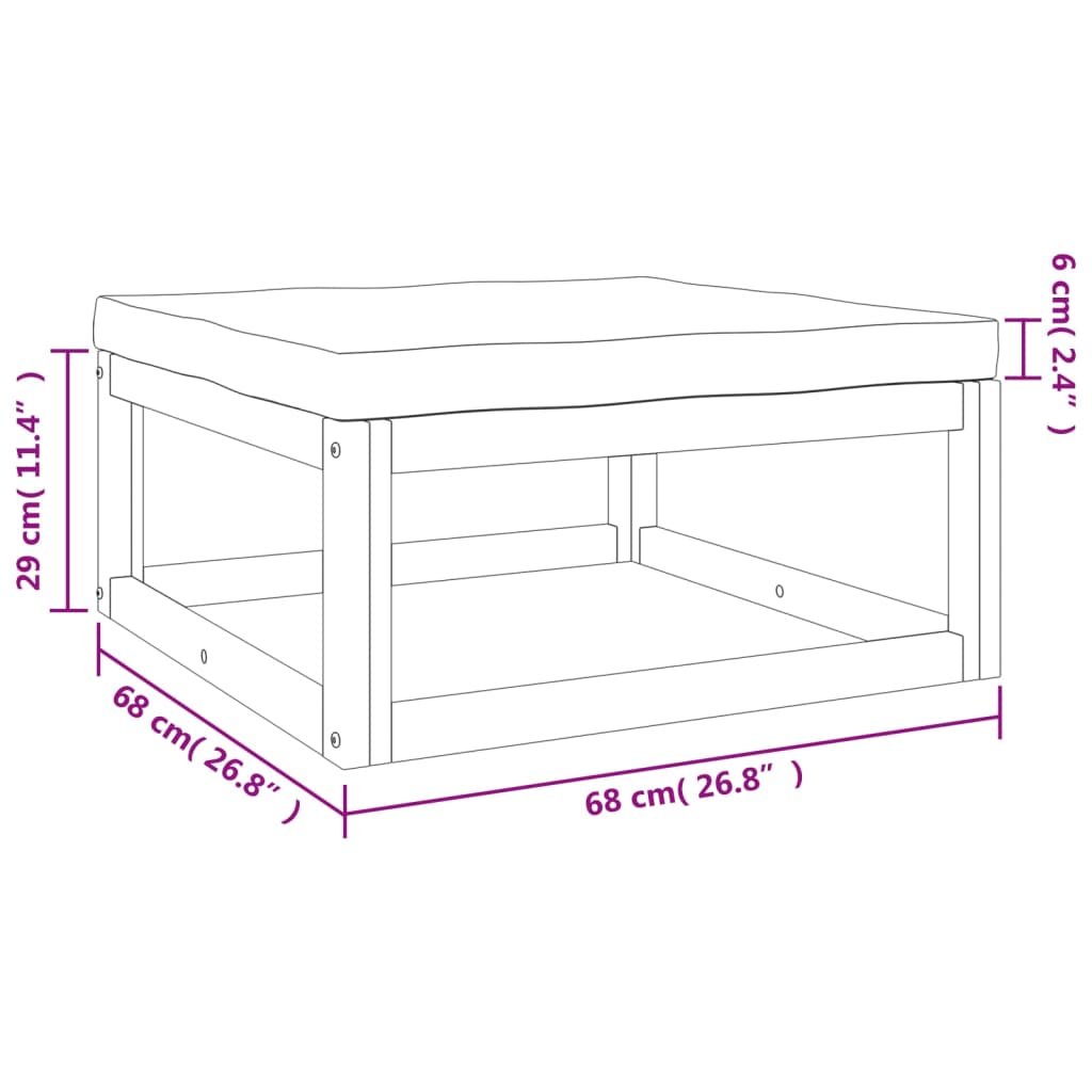 Set Salotto da Giardino 5pz con Cuscini Tortora Legno Massello | homemem39