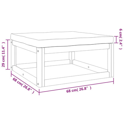 Set Salotto da Giardino 5pz con Cuscini Tortora Legno Massello | homemem39
