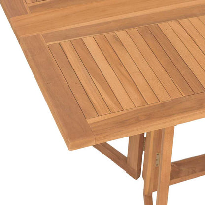 Set da Pranzo per Giardino 7 pcs Marrone Legno massello di teak