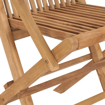 Set da Pranzo per Giardino 7 pcs Marrone Legno massello di teak