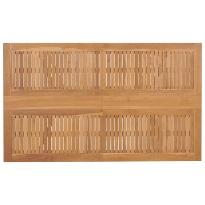 Set da Pranzo per Giardino 7 pcs Marrone Legno massello di teak