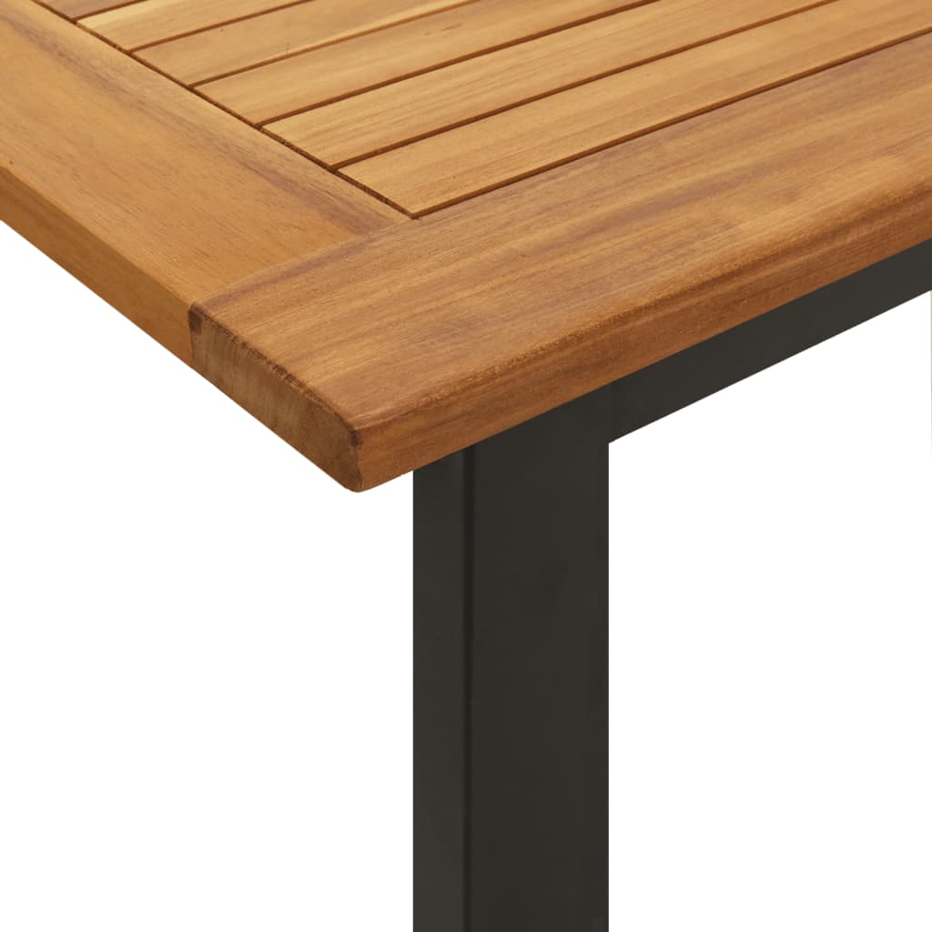 Set Pranzo da Giardino 7 pz Legno Massello di Acacia e Metallo | homemem39