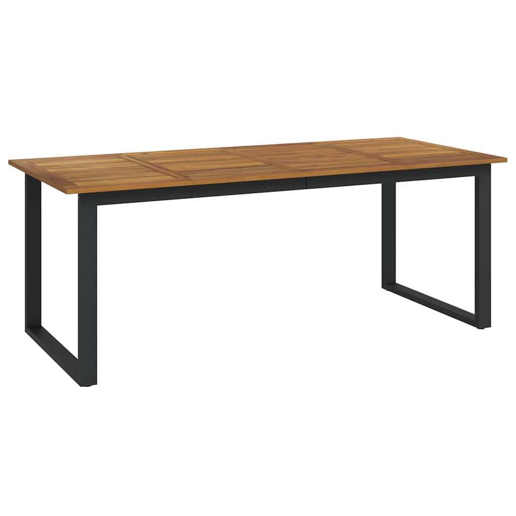 Set Pranzo da Giardino 9 pz Legno Massello di Acacia e Metallo | homemem39