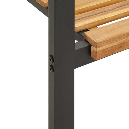 Set Pranzo da Giardino 9 pz Legno Massello di Acacia e Metallo | homemem39
