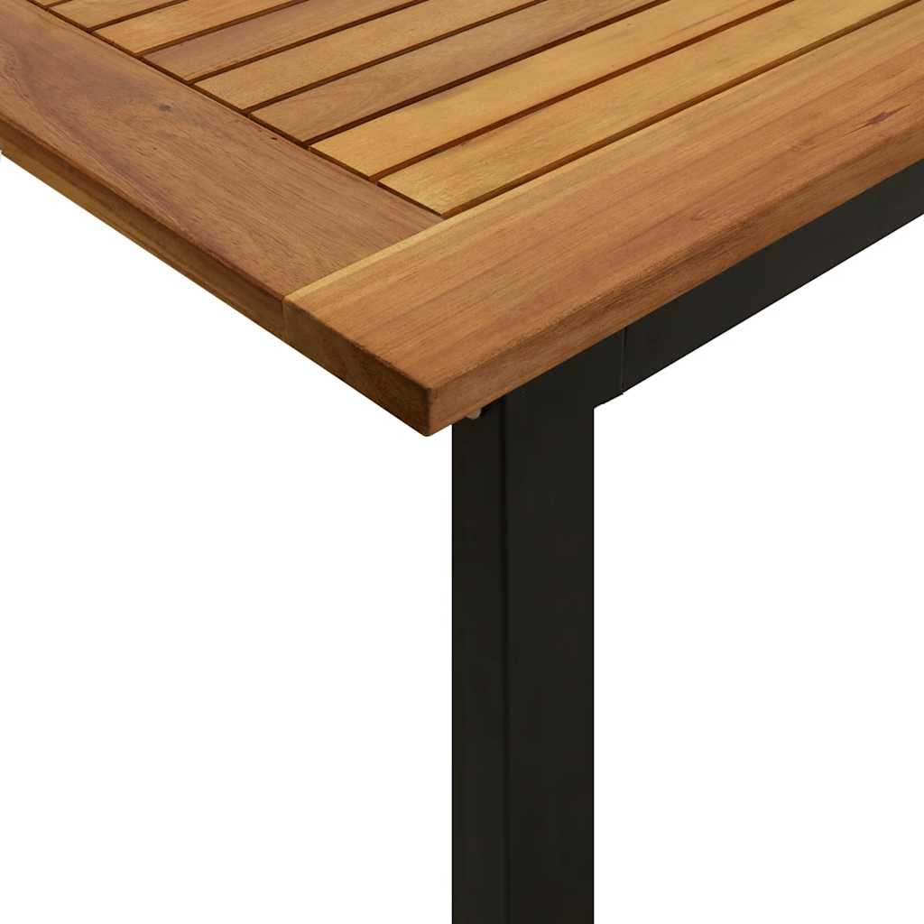 Set Pranzo da Giardino 9 pz Legno Massello di Acacia e Metallo | homemem39