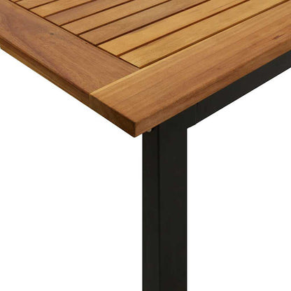 Set Pranzo da Giardino 9 pz Legno Massello di Acacia e Metallo | homemem39