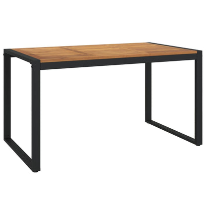 Set Pranzo da Giardino 5 pz Legno Massello di Acacia e Metallo | homemem39