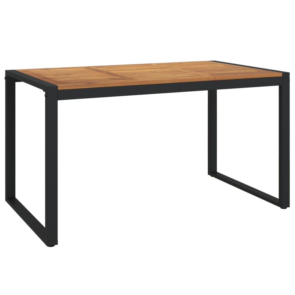 Set Pranzo da Giardino 7 pz Legno Massello di Acacia e Metallo | homemem39
