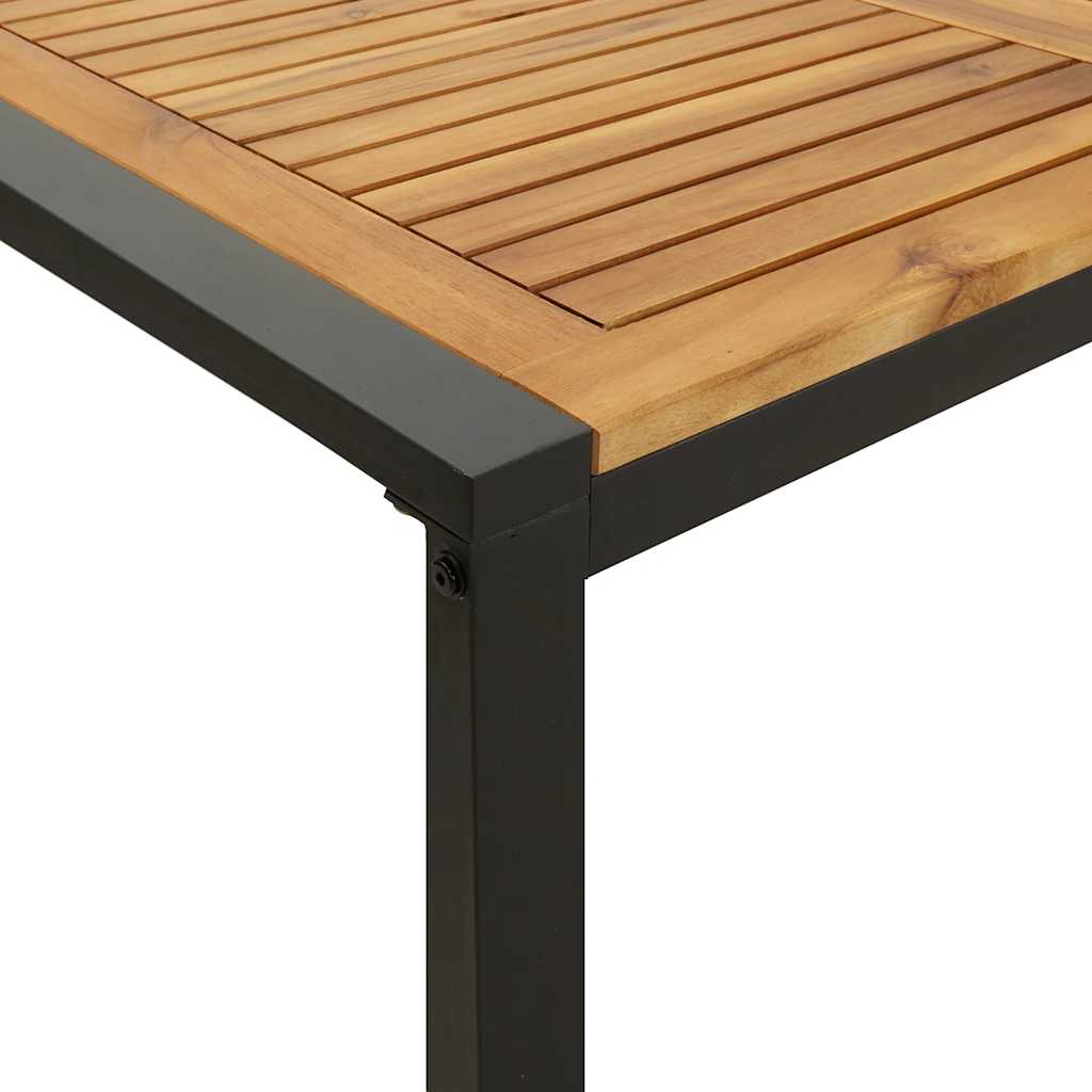 Set Pranzo da Giardino 7 pz Legno Massello di Acacia e Metallo | homemem39