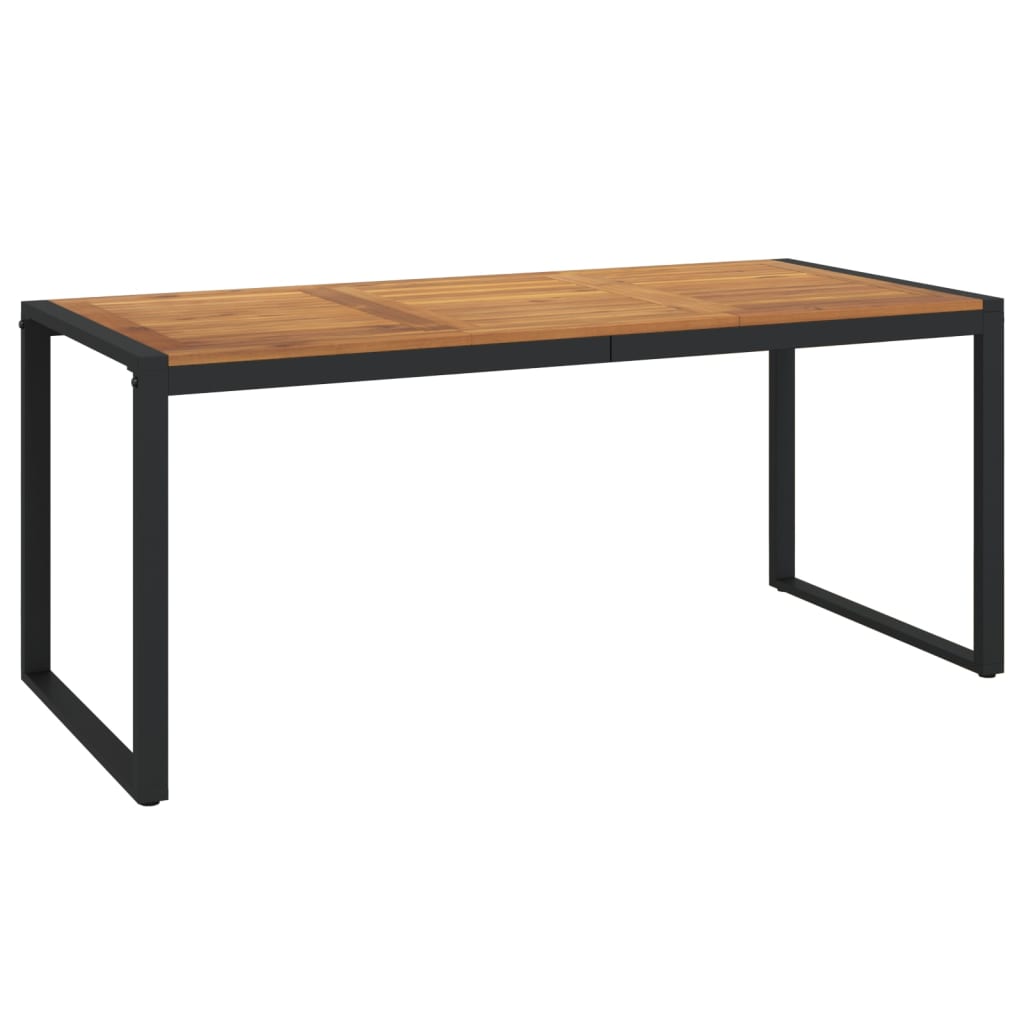 Set Pranzo da Giardino 5 pz Legno Massello di Acacia e Metallo | homemem39