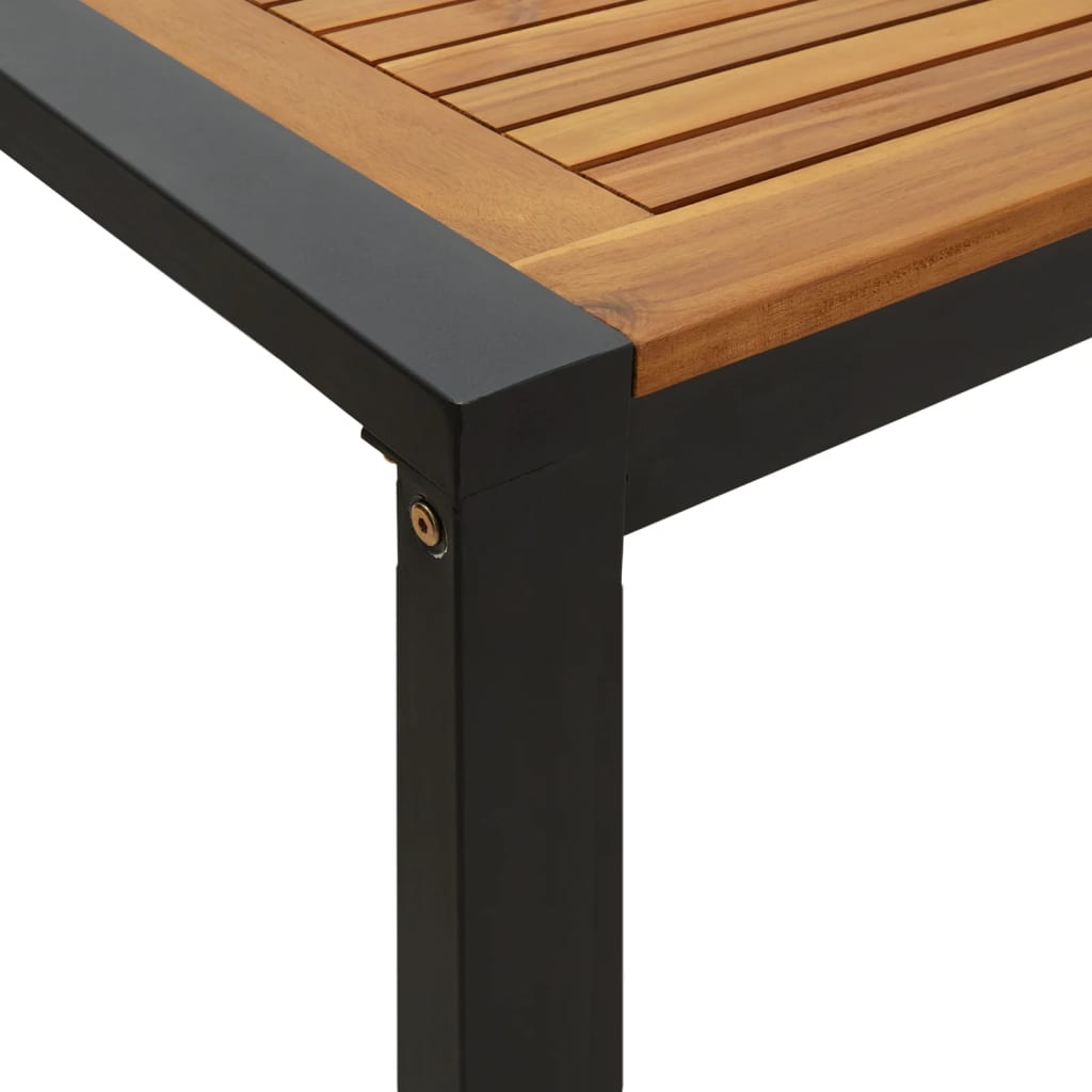 Set Pranzo da Giardino 5 pz Legno Massello di Acacia e Metallo | homemem39
