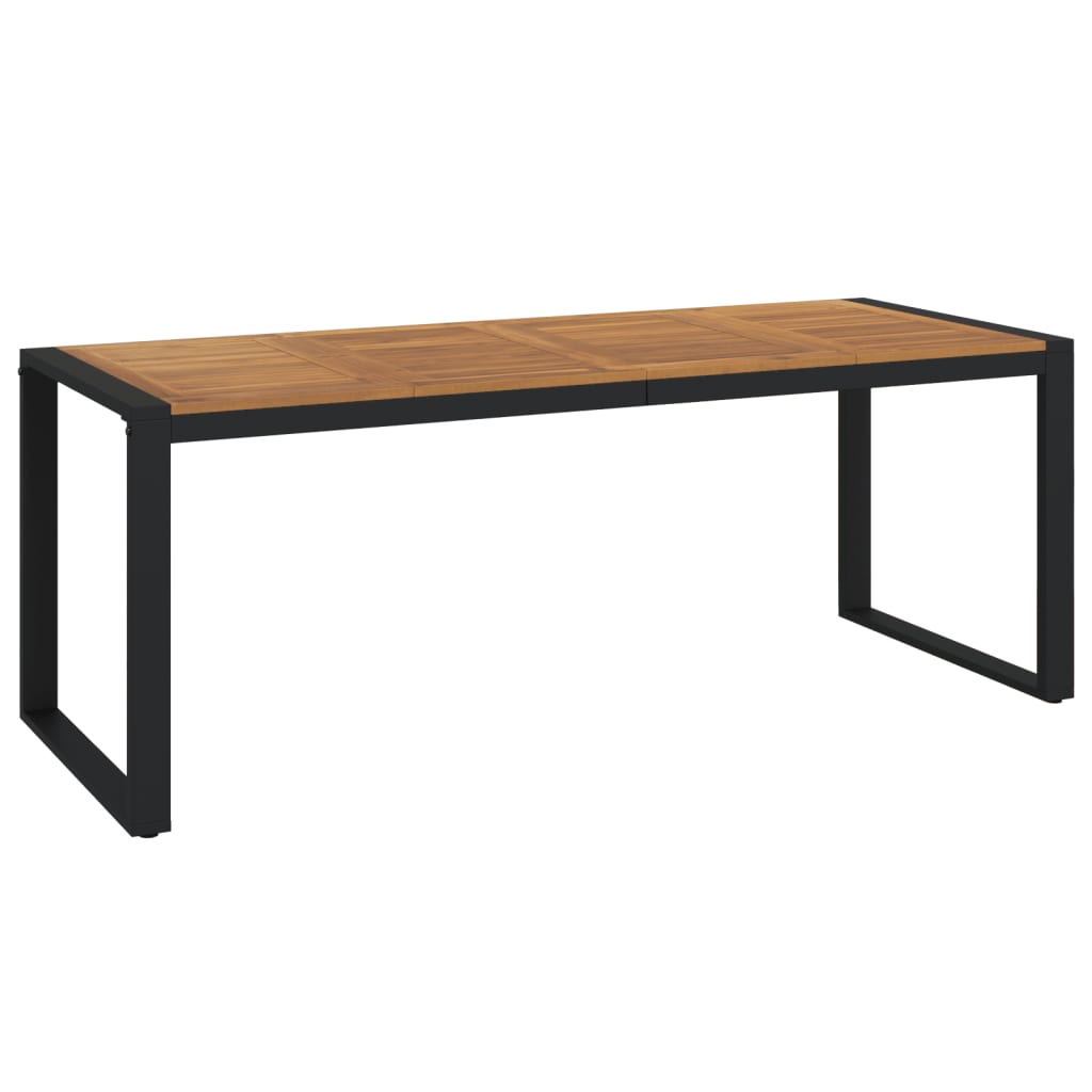 Set Pranzo da Giardino 7 pz Legno Massello di Acacia e Metallo | homemem39
