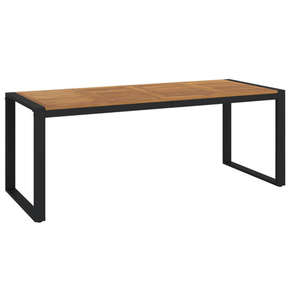 Set Pranzo da Giardino 7 pz Legno Massello di Acacia e Metallo | homemem39