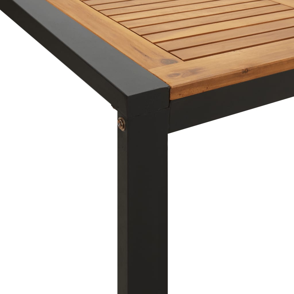 Set Pranzo da Giardino 7 pz Legno Massello di Acacia e Metallo | homemem39